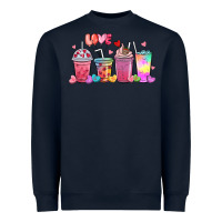 Navy love coffee cups Heavyweight Sweatshirt - MaliasSmallBusiness
