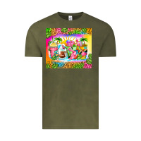 Vintage Olive summer coffee cups Vintage Tee - Zillion Design Studio
