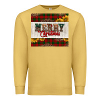 Antique Gold merry Christmas sunflowers Premium Sweatshirt - Jasminsmagicworld