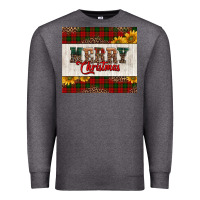 Charcoal Heather merry Christmas sunflowers Premium Sweatshirt - Jasminsmagicworld