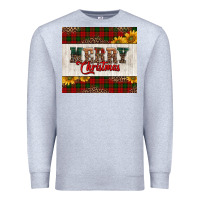 Heather Grey merry Christmas sunflowers Premium Sweatshirt - Jasminsmagicworld
