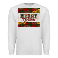 Oatmeal Heather merry Christmas sunflowers Premium Sweatshirt - Jasminsmagicworld