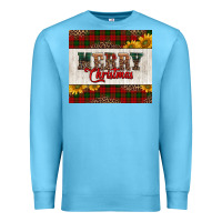 Ocean Blue merry Christmas sunflowers Premium Sweatshirt - Jasminsmagicworld
