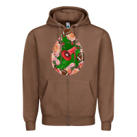 Chestnut american football and western roses teardrop Zipper Hoodie - BundleAndBundleShop