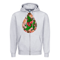 Heather Grey american football and western roses teardrop Zipper Hoodie - BundleAndBundleShop