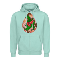 Seafoam american football and western roses teardrop Zipper Hoodie - BundleAndBundleShop