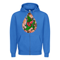 True Royal american football and western roses teardrop Zipper Hoodie - BundleAndBundleShop