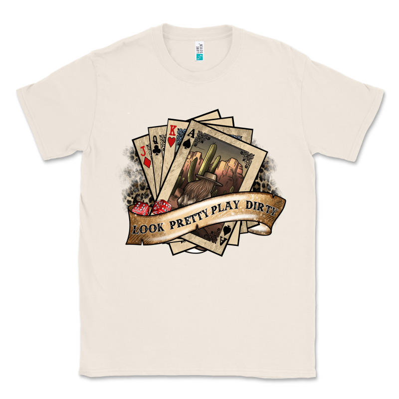 Look Pretty Play Dirty Classic Tee by SublimationCraftShop | Teevron