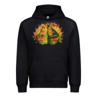 Black Gymnocalycium Variegated Cactus Urban Hoodie - LillyAllenDesigns