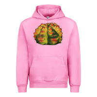 Fuchsia Pink Gymnocalycium Variegated Cactus Urban Hoodie - LillyAllenDesigns