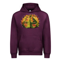 Mauve Wine Gymnocalycium Variegated Cactus Urban Hoodie - LillyAllenDesigns