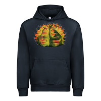 Navy Gymnocalycium Variegated Cactus Urban Hoodie - LillyAllenDesigns