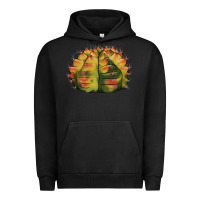 Pigment Black Gymnocalycium Variegated Cactus Urban Hoodie - LillyAllenDesigns