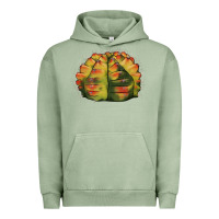 Pigment Oil Green Gymnocalycium Variegated Cactus Urban Hoodie - LillyAllenDesigns