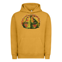 Pigment Peanut Butter Gymnocalycium Variegated Cactus Urban Hoodie - LillyAllenDesigns