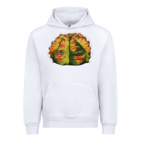 White Gymnocalycium Variegated Cactus Urban Hoodie - LillyAllenDesigns