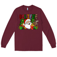 Burgundy believe Long Sleeve Tee - CowhideDigitalArt