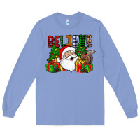 Colony Blue believe Long Sleeve Tee - CowhideDigitalArt