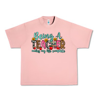 Salmon being a teacher makes my life complete Urban Heavy Tee - Zillion Design Studio