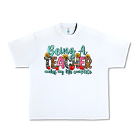 White being a teacher makes my life complete Urban Heavy Tee - Zillion Design Studio