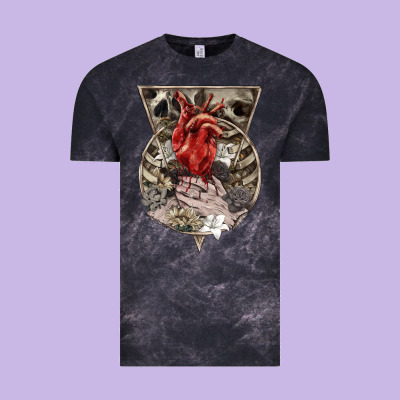 Vintage Tee Flower Skeleton
