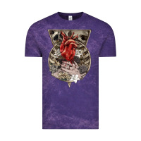 Cloud Purple Flower Skeleton Vintage Tee - RanaPortraitStore