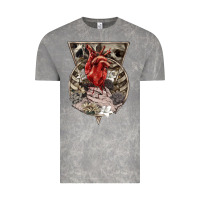 Cloud Rock Flower Skeleton Vintage Tee - RanaPortraitStore