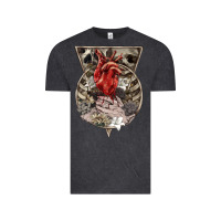Vintage Black Flower Skeleton Vintage Tee - RanaPortraitStore