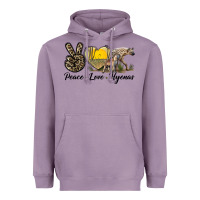 Lavender Peace Love Hyenas Heavyweight Hoodie - LillyAllenDesigns