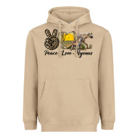 Mushroom Peace Love Hyenas Heavyweight Hoodie - LillyAllenDesigns