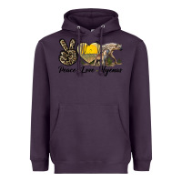 Plum Peace Love Hyenas Heavyweight Hoodie - LillyAllenDesigns