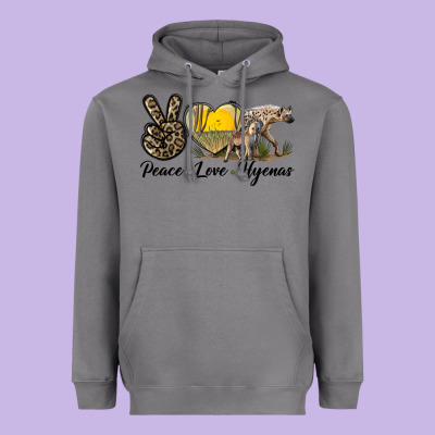 Peace Love Hyenas Heavyweight Hoodie Designed By Lillyallendesigns