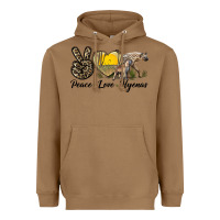 Toasted Coconut Peace Love Hyenas Heavyweight Hoodie - LillyAllenDesigns
