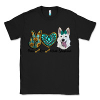 Black peace love white Sepherd Classic Tee - BarkalooDesign