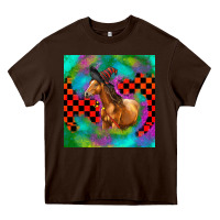 Chocolate Brown Halloween Quarter Horse Heavy Core Tee - LillyAllenDesigns
