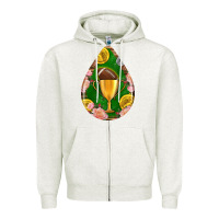 Oatmeal Heather american football and western roses teardrop Zipper Hoodie - BundleAndBundleShop