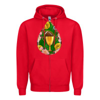 Red american football and western roses teardrop Zipper Hoodie - BundleAndBundleShop