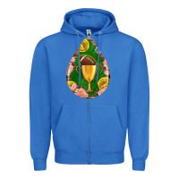 True Royal american football and western roses teardrop Zipper Hoodie - BundleAndBundleShop