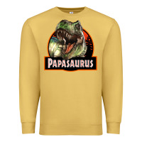 Antique Gold Western Papasaurus Papa Dinosaur Premium Sweatshirt - LillyAllenDesigns