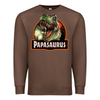 Chestnut Western Papasaurus Papa Dinosaur Premium Sweatshirt - LillyAllenDesigns
