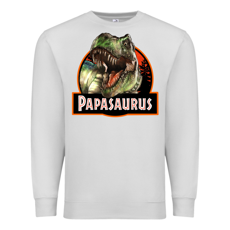 Western Papasaurus Papa Dinosaur Premium Sweatshirt by LillyAllenDesigns | Teevron