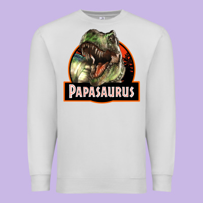 Western Papasaurus Papa Dinosaur Premium Sweatshirt Designed By Lillyallendesigns