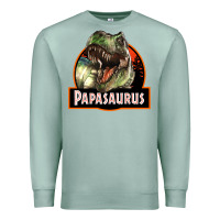 Seafoam Western Papasaurus Papa Dinosaur Premium Sweatshirt - LillyAllenDesigns