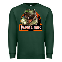 Sports Green Western Papasaurus Papa Dinosaur Premium Sweatshirt - LillyAllenDesigns
