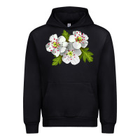 Black Hawthorn Flower Urban Hoodie - LillyAllenDesigns