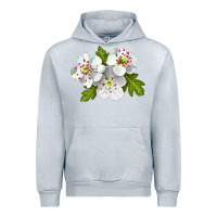 Heather Grey Hawthorn Flower Urban Hoodie - LillyAllenDesigns