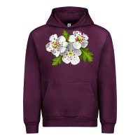 Mauve Wine Hawthorn Flower Urban Hoodie - LillyAllenDesigns