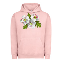 Pigment Salmon Hawthorn Flower Urban Hoodie - LillyAllenDesigns