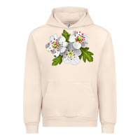 Sandshell Hawthorn Flower Urban Hoodie - LillyAllenDesigns