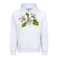 White Hawthorn Flower Urban Hoodie - LillyAllenDesigns